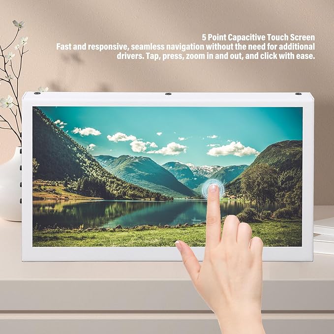 Zunate 7 Inch Portable Touchscreen Monitor 1024x600 HD External Display with HDMI &amp Built-in Speakers for PC Laptop and Phones