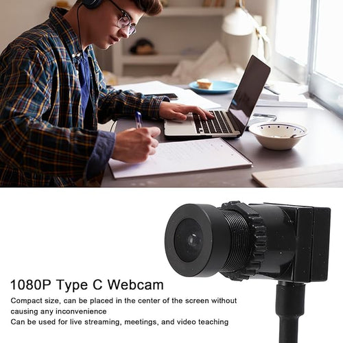 1080P Webcam with Microphone Type C Web Camera Portable USB Digital Camera for Laptop Phone Video Conferencing Smartphone