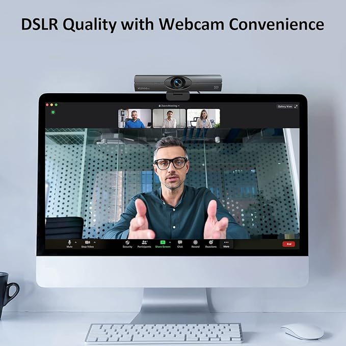 NexiGo Iris Kits 4K AI Webcam with 1/1.8 Sony_Sensor Onboard Flash Memory HDR PiP DSLR-Style Control Flexible Camera Tripod Stand Auto Framing/Tracking for Zoom/Teams/OBS and More