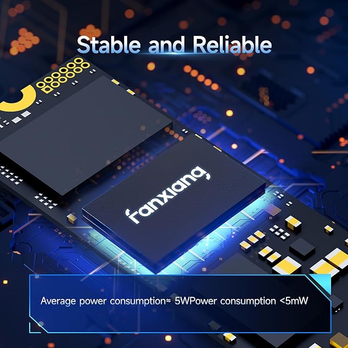Fanxiang 1TB NVMe SSD PCIe Gen4 M.2 Internal Gaming SSD for PS5 Up to 4800 MB/s 3D NAND SLC Cache Solid State Drive Upgrade Storage for PC/Laptops S690Q