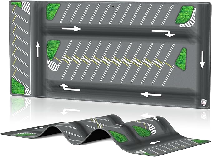 XXL 1/64 Scale Parking Lot Mouse Pad 90x40cm Non-Slip Rollable Desk Mat | Large Diorama Playmat for Hot Wheels Matchbox Mini GT Tarmac Inno64 and Diecast Car Collectors Kids and Gamers