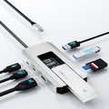 WAVLINK 8 in 1 USB C Hub with M.2 NVMe/SATA SSD Enclosure 10Gbps 4K@144Hz HDMI USB-C/A 10Gb 100W PD Aluminum Alloy USB C Enclosure for M.2 NVMe SATA SSD for M1/M2/M3/M4 MacOS Systems