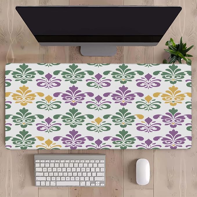 Large St. Patrick's Day Mouse Mat Computer Mousepad with Non-Slip Rubber Base Waterproof Mouse Pad Desktop Keyboard Pad for GamerHome School Laptop Office Accessories16x35.5inA (88)