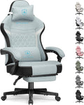 GTPLAYER Gaming Chair Fabric Computer Office Chair with Pocket Spring Cushion Ergonomic Office and Gaming Video Gaming Chair with Linkage Armrests High Back Desk Chair with Adjustable Recliner