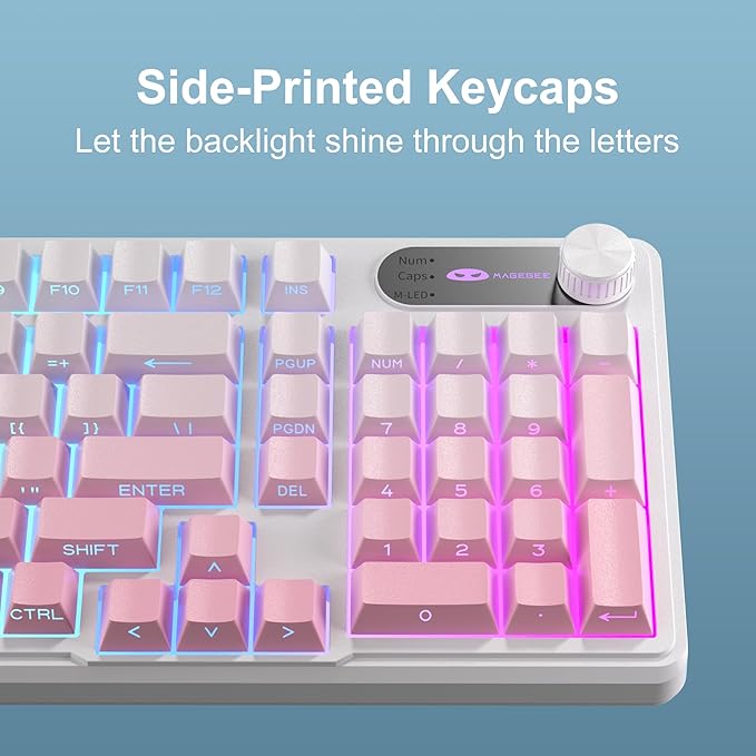 Camiysn Keyboard GK960 98 Keys 95% Layout Keyboards Type-C Connected Keyboard Side Engraved ABS Keycaps for PC/loptop/MAC