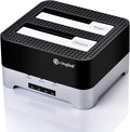 Clone Dock HDD duplicator Disk Drive Hard Reader SATA Hard Drive Docking Station USB 3.0 SSD HDD Docking Station Dual Bay for 2.5 or 3.5inch HDD with Hard Drive Duplicator/Cloner 12 TB (Docking)