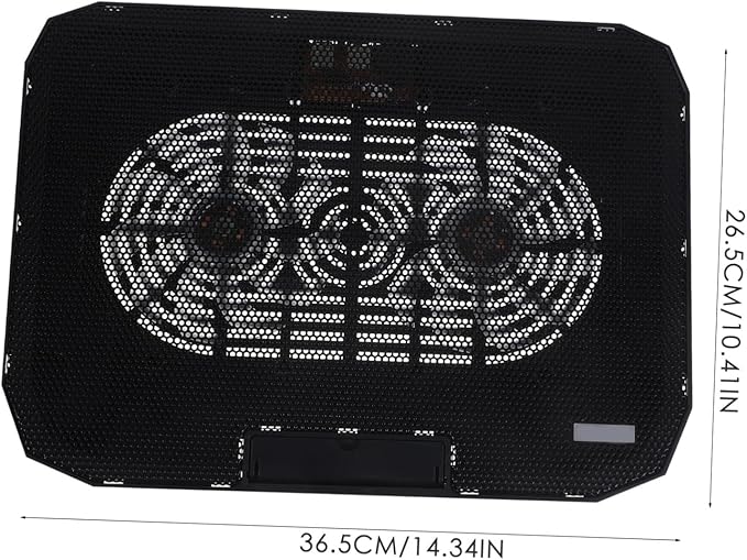 Height Laptop Cooling Pad with Dual USB Ports Foldable Desktop Stand for Notebooks Silent Heat Dissipation Rack for Office Home Gaming and Study Use