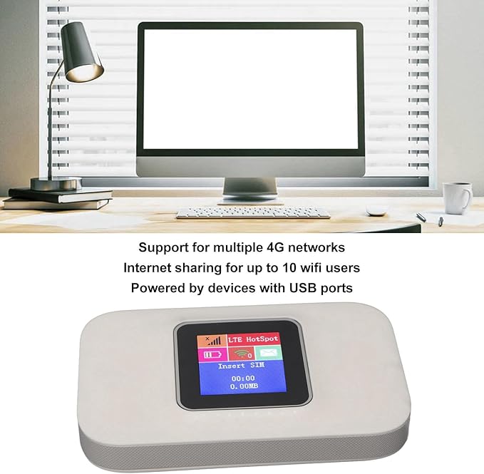 Portable Mini Travel Wireless Pocket Router 4G WiFi 300Mbps and Play SIM Card Slot Mini Smart Router for Europe Home Business Wireless Network Router