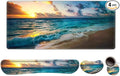 ToLuLu Extended Gaming Mouse Pad Memory Foam Ergonomic Keyboard Mouse Wrist Rest Support Set Large Desk Mat with Stitched Edges Non-Slip Base Mousepad for Home Office Game and Study Sunset