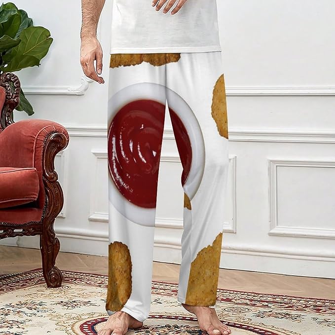 JITUIHOM Fried Chicken Nuggets Unisex Full Length Sleepers Comfortable Casual Wear Suitable for Families And Travel 4XL