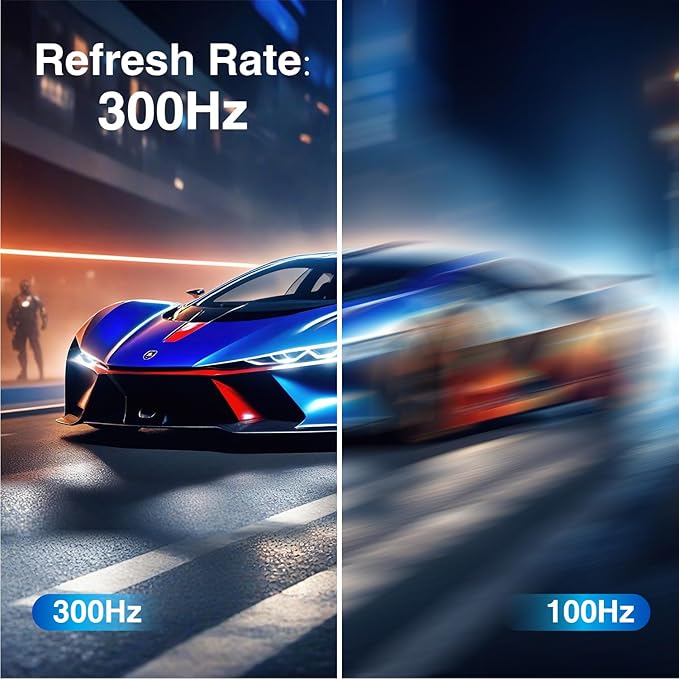 ArcticPro 27inch Gaming Monitor 300Hz QHD 2560 * 1440p IPS 1ms Response Time Adaptive sync 3-Sided Frameless Anti-Blue Light Ultra Slim 132% sRGB with DP Cable up to 300Hz DP*2 HDMI*2