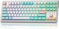 75% Keyboard Wireless Gaming Keyboard 3-Modes Creamy Mechanical Keyboard Hot-Swap with Pre-lubed Linear Switch for PC/Tablet/PS/Xbox (White)