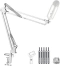 InnoGear Boom Arm Microphone Mic Stand for Blue Yeti HyperX QuadCast SoloCast Snowball Fifine Shure SM7B and Other Mic White