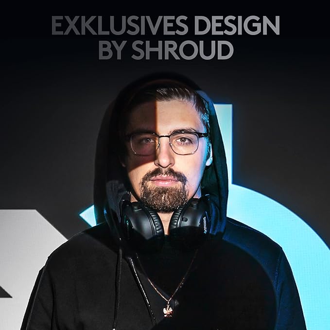 Logitech G840 XL Shroud Edition Cloth Gaming Mouse Pad 400x900 mm 3 mm Thin Pad Stable Rubber Base Performance-Tuned Surface Moderate Surface Friction Durable Tube for Transport - Black
