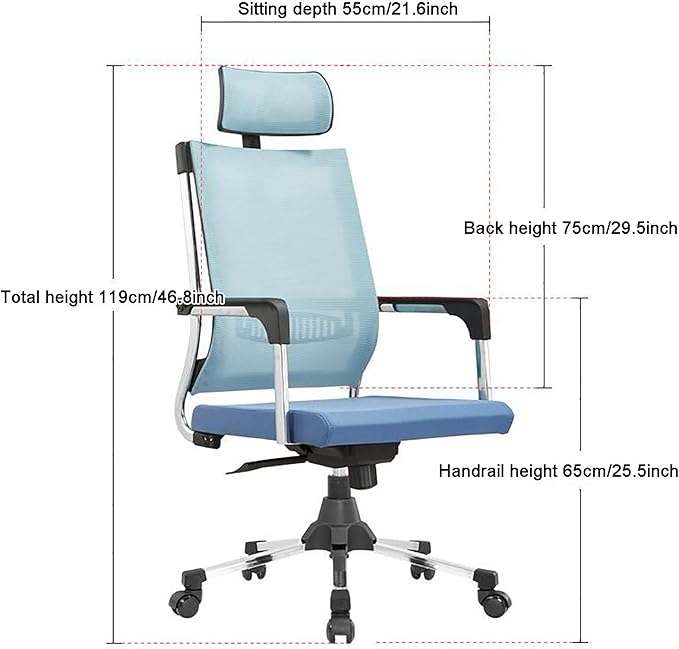 Office Chair Gaming Chair Computer Chair High Back Desk Chair Ergonomic Computer Chair with HeadrestMesh Executive Office ChairHeight Adjustable Swivel Chair Home Gaming Chair for Conferen
