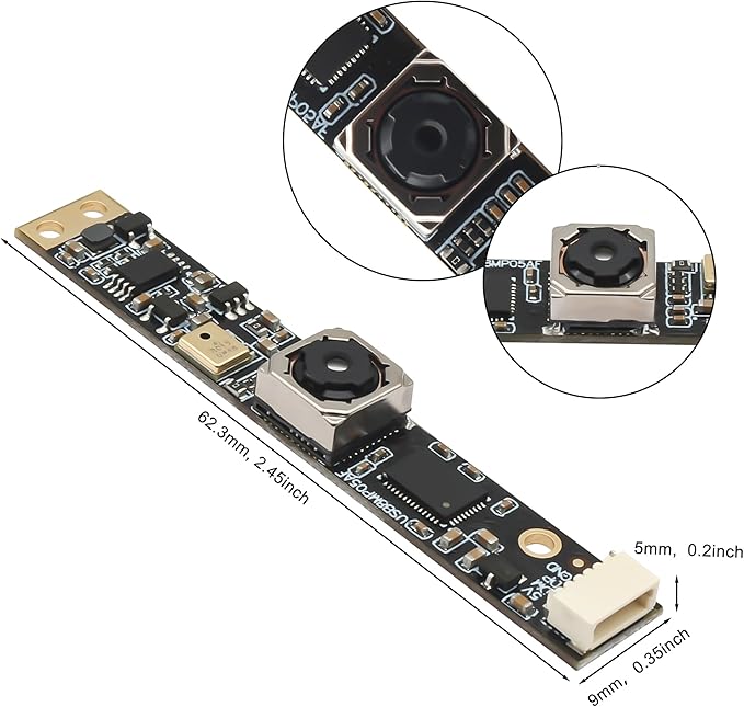SVPRO 8MP USB Camera with Microphone - UVC Micro Webcam Board for PC/Laptop Autofocus Camera Module for Laser Engraver/Lightburn USB Plug &amp Play for Windows/MacOS/Linux/Android