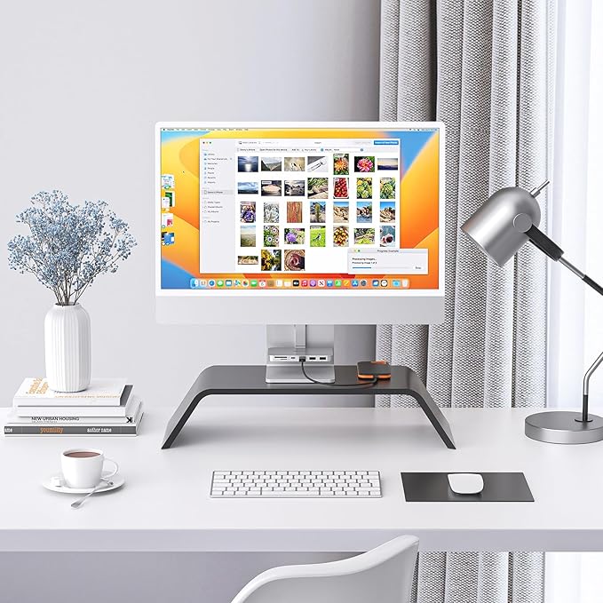 Minisopuru iMac Accessories for i Mac M1/M3/M4 USB C Hub for iMac2021/2023/2024 with USB A/C 10Gbps SD/TF iMac Adapter Compatible with iMac24 inch and Studio Display 27 Inches Silver.