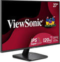 ViewSonic VA2756A-MHD 27 Inch IPS 1080p Monitor with 120Hz Eye Care HDMI DisplayPort and VGA Inputs for Home and Office