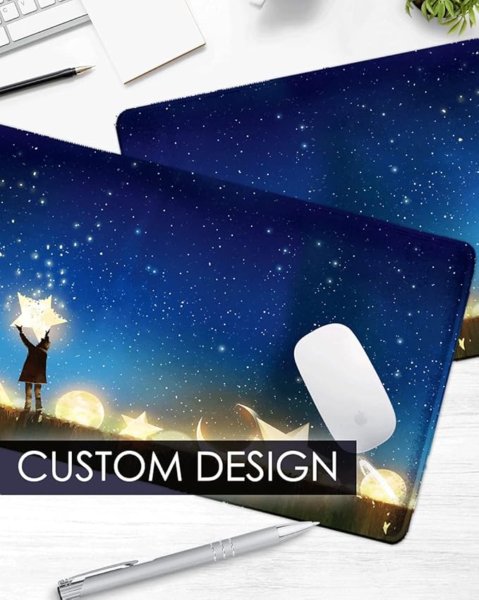 Personalized Mouse Pad – Gaming 11.8 x 31.5 inch Non-Slip Large Size Rubber Base Eco-Friendly Mat Desk Mousepad Keyboard Customized Photo Text Name Picture Gift
