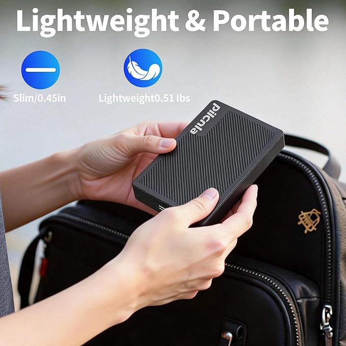 Ultra Slim Portable External Hard Drive USB3.0 HDD Storage for XboxPS4/5PCDesktopLaptopMacBookChromebook (HDD1.2-1TB)