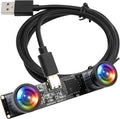 120fps Global Shutter USB Camera Module - Dual Lens 3D Stereo Synchronization Webcam for Computer - High Speed 1200P 60fps Binocular PC M12 UVC USB2.0 VR Wide Angle 100 Industrial