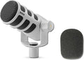 Rode PodMic Cardioid Dynamic Broadcast Microphone (White) with Rode WS2 Foam Windscreen and XLR Cable