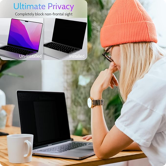 Magnetic Privacy Screen for MacBook Pro 16 Inch (2021-2026 M1 M2 M3 M4 M5) 16inch Removable Matte Anti Blue Light Glare Private Filter Protector for Mac Pro 16.2 Laptop
