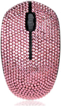 SA@ Luxury 6 Colors Bling Crystal Rhinestone 2.4G Wireless Mouse for Laptop Notebook PC Computer MacBook Gifts for The Office (Pink)