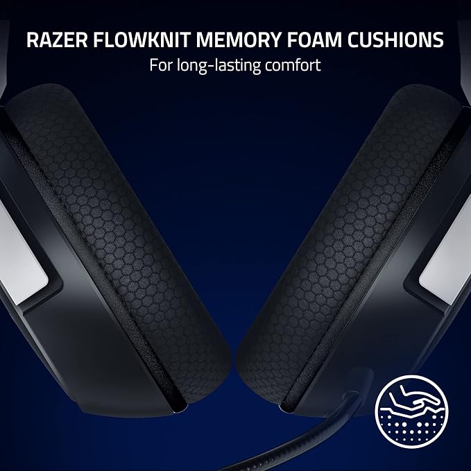 Razer Kaira HyperSpeed Wireless Gaming Headset for PlayStation/PC Mobile: 50mm Drivers - HyperClear Cardioid Mic - Memory Foam Cushions - Bluetooth - 30 Hr Battery - White &amp Black (Renewed)