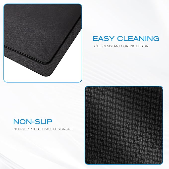 60 Pcs Computer Mouse Pads 7.2 x 8.8 x 0.12 Black Mousepads Bulk with Non-Slip Rubber Base Square Waterproof Mouse Pad Office Accessories for Offices Schools
