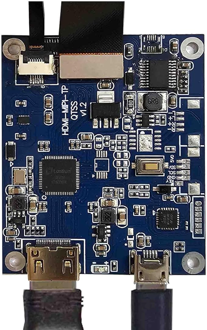 5 inch 1080x1080 350nit IPS MIPI Round LCD Touch Screen and 50 pins Controller Board