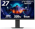 INNOCN 27 Gaming Monitor 2K QHD 2560 x 1440P 240Hz 320Hz 1ms IPS PC Computer Display HDMI 2.1 DP 1.4 HDR 400 Eyes Care Height/Pivot Adjustable VESA Mountable 27G2T