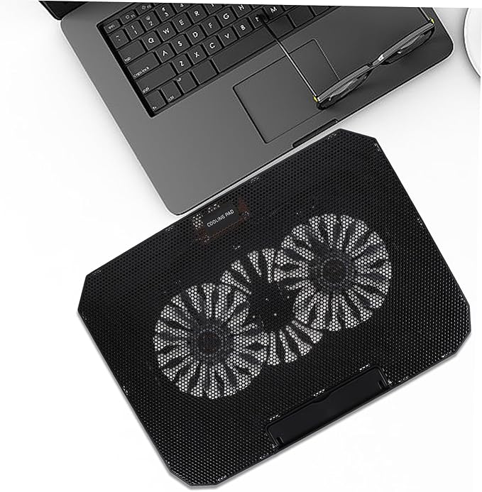 Housoutil 1pc Laptop Cooling Stand Height and Ultra-Quiet Fans for Notebooks Slim Portable Lightweight Cooler for Improved Heat Dissipation and Noise Work Environment