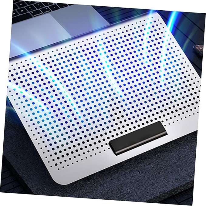 Multifunctional Aluminum Laptop Radiator Cooling Rack with Powerful Adjustable Fan Notebook Stand with Dual USB Ports Ergonomic Computer Holder for Heat Dissipation and Neck Relief