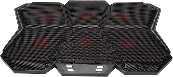 LerLaptop FanLaptop Cooling PadLaptop Cooling Aming Laptop CoolingTablet Cooling PadLaptop Cooler 6 High Speed Silent Fans 2600RPM 12 RGB Modes with LED Sn for 12in to 17in Lap