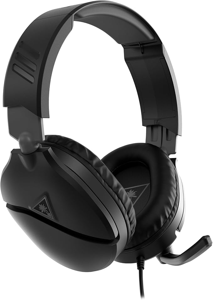Turtle Beach Recon 70 Multiplatform Gaming Headset for PC PS5 PS4 Xbox Series X|S Xbox One &amp Mobile w/ 3.5mm Wired Connection - Flip-to-Mute Mic 40mm Speakers Lightweight Design Black