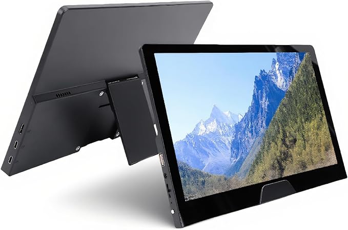 Portable Monitor 11.6 2.5K 120Hz FHD Touchscreen Built in Speakers Multimedia Interface Second External Screen for Laptop PC