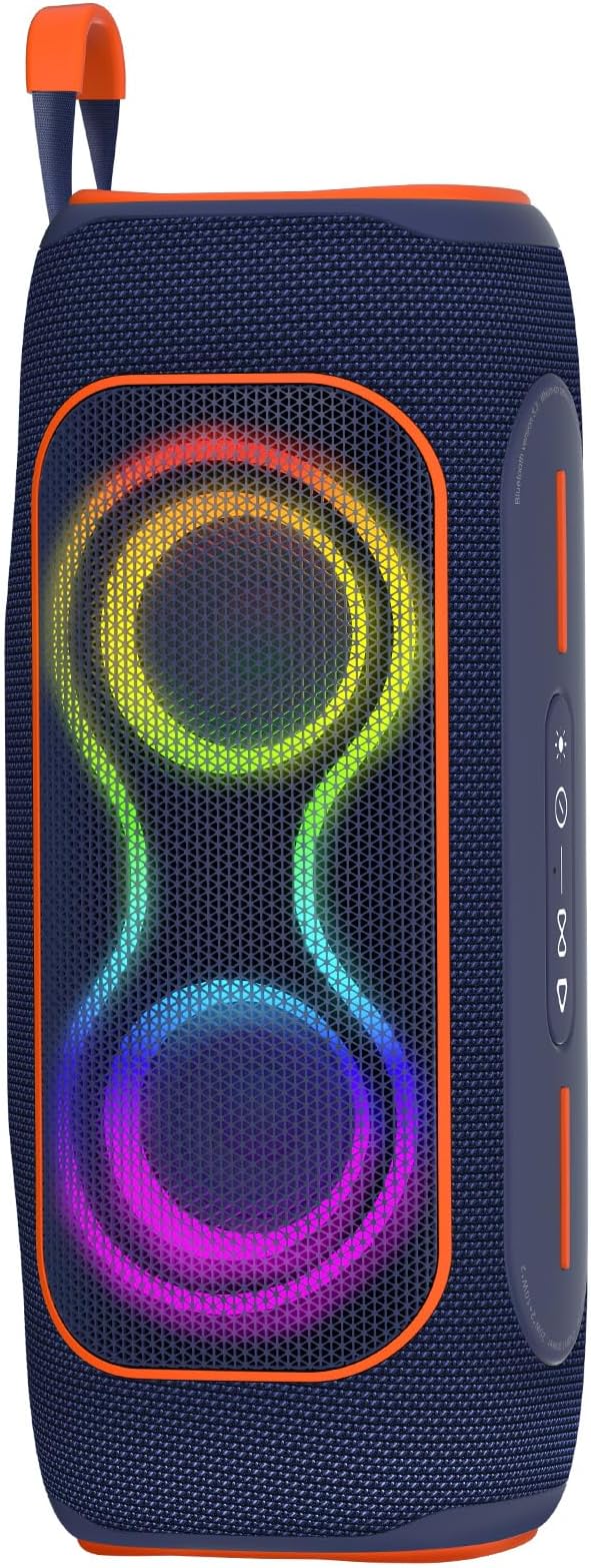 Musibaby 80W Bluetooth Speaker Loud Portable Speaker with Deep Bass Waterproof Outdoor Speaker with RGB Lights for Camping Beach &amp Party 24H Playtime BT5.3 Dual Pairing