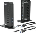 Plugable USB 3.0 and USB-C Universal Laptop Docking Station with 2 HDMI Ports for Windows Mac (Driver Required) and ChromeOS Gigabit Ethernet Audio