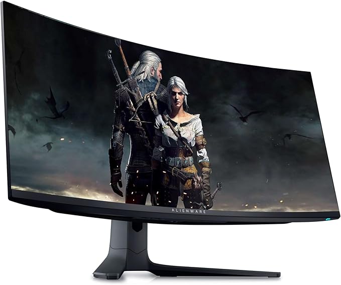 Dell Alienware 34 Curved QD-OLED Gaming Monitor - 34.18 WQHD (3440x1440) 21:9-165Hz - 0.1ms GTG - 1800R - DCI-P3 99.3% - sRGB 149% - AMD FreeSync Premium Pro - VESA AdaptiveSync Display