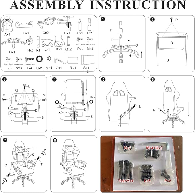 High-Back PC Gaming Chair Office Chair Desk Task Chair Computer Racing Chair PU Ergonomic Executive Swivel Rolling Chair with Lumbar Support for Women Men (Grey)