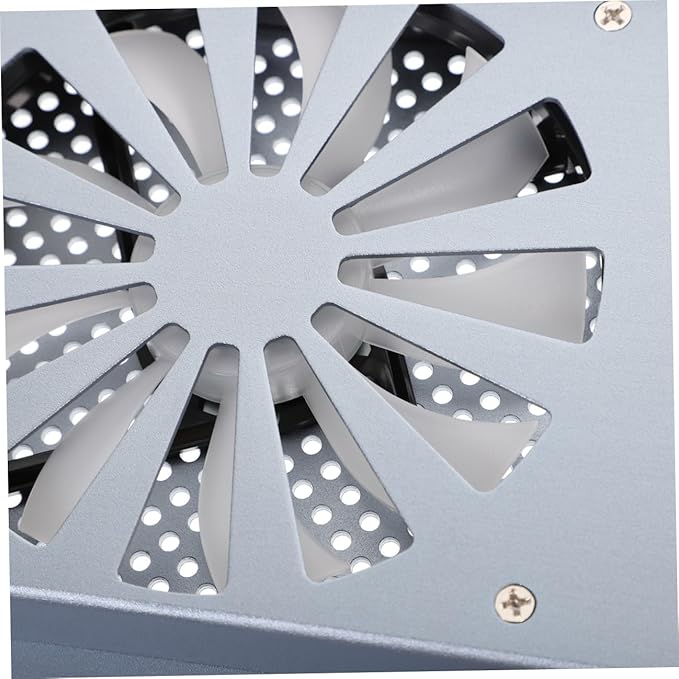 NOLITOY Aluminum Alloy Laptop Cooling Pad Stand with Fan for Notebooks to 17.3 Inch Quiet Laptop Cooler Base Rack for Home and Office Use Gray
