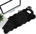 Black Leopard Print Desk Mat Mouse Pad 31.5 x11.8 XL Extended Mousepad Huge Mouse Pads with Stitched Edges Desk Pad for Work Game Office Home