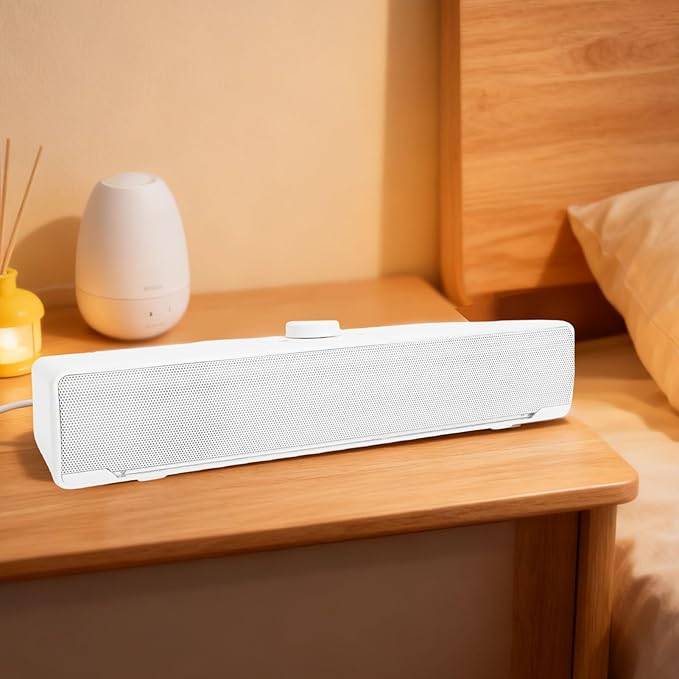 SUNGOOYUE Desktop Speaker Conference Computer Speaker Immersive 3D Sound with Dynamic Light Effects USB Aux Compatibility for PC Laptop Smart Devices