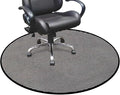 Black White Floor Protector Office Chair Mat Gaming Chair Mat Protects Hardwood Floors Chairs Move Smoothly Classic Retro Tile Monochrome Diameter 39.4 in Grid Mesh Pattern_01237