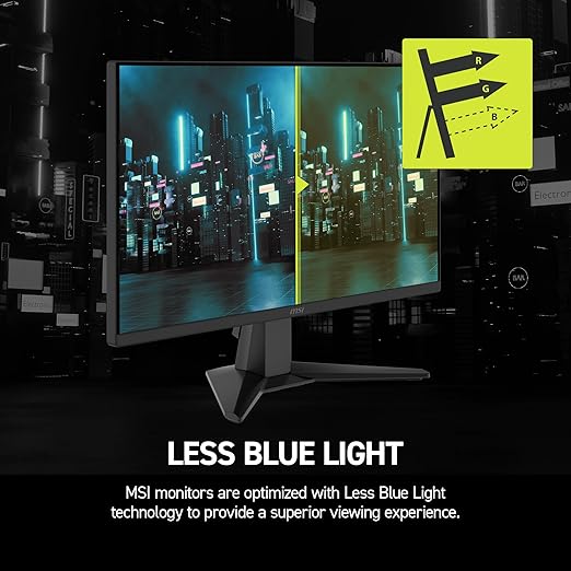 msi MAG 245F X24 24-inch 1920 x 1080 (FHD) Gaming Monitor 240Hz FreeSync Premium HDR Ready HDMI VGA Port VESA Mountable Tilt 4-Side Slim Bezel 0.5ms Black