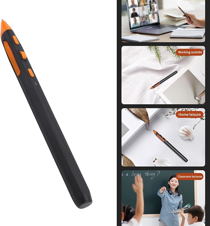 Computer Mouse Pen Ergonomic Pen Mouse DPI 800 1200 1600 Adjustable Pocket Ergonomic 2.4G Wireless Pen Mouse for Laptops Desktops Tablets Smartphones (Black)