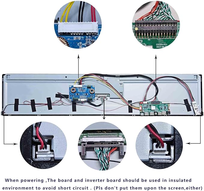 28 inch 1920x36060HZ DV280FBM-NB2 51pin IPS Long Strip Wide Bar LCD Display and USB SD Card LVDs Driver BoardMultimedia Supports MP4
