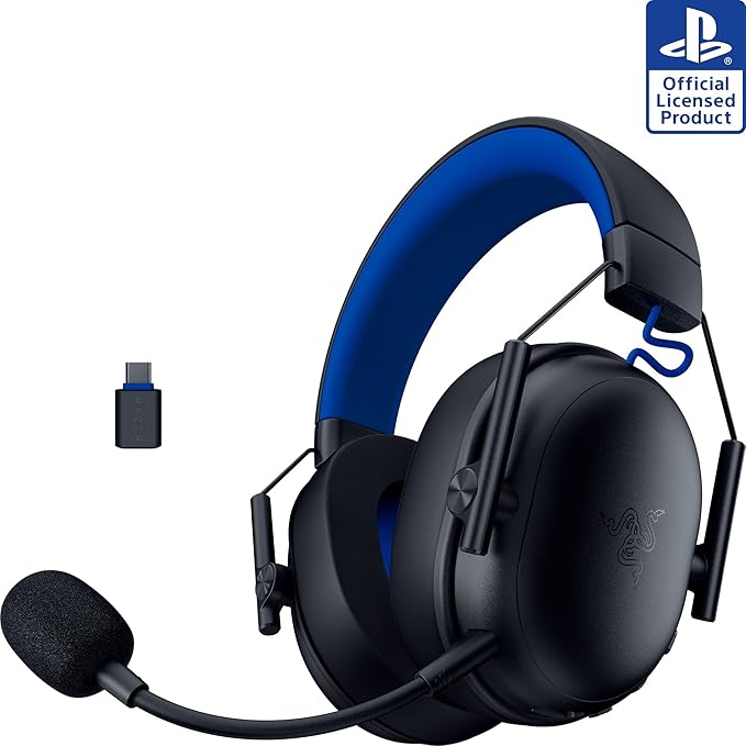 Razer BlackShark V3 X HyperSpeed Wireless Gaming Headset for PS5: 50mm Drivers - Cardioid Mic - 2.4 GHz Bluetooth - Works with PC Mac Nintendo Switch Smartphone - Long Battery Life - Black