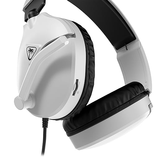 Turtle Beach Recon 70 Wired Gaming Headset - Licensed for Nintendo Switch 2 Nintendo Switch/Lite/OLED Flip-to-Mute Mic Adjustable Lightweight headphones On-Ear Controls 40mm Drivers Black/White